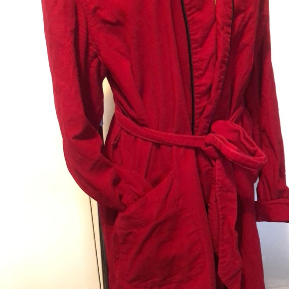 THE BROADWAY red color Corduroy Robe - Picture 4 of 14